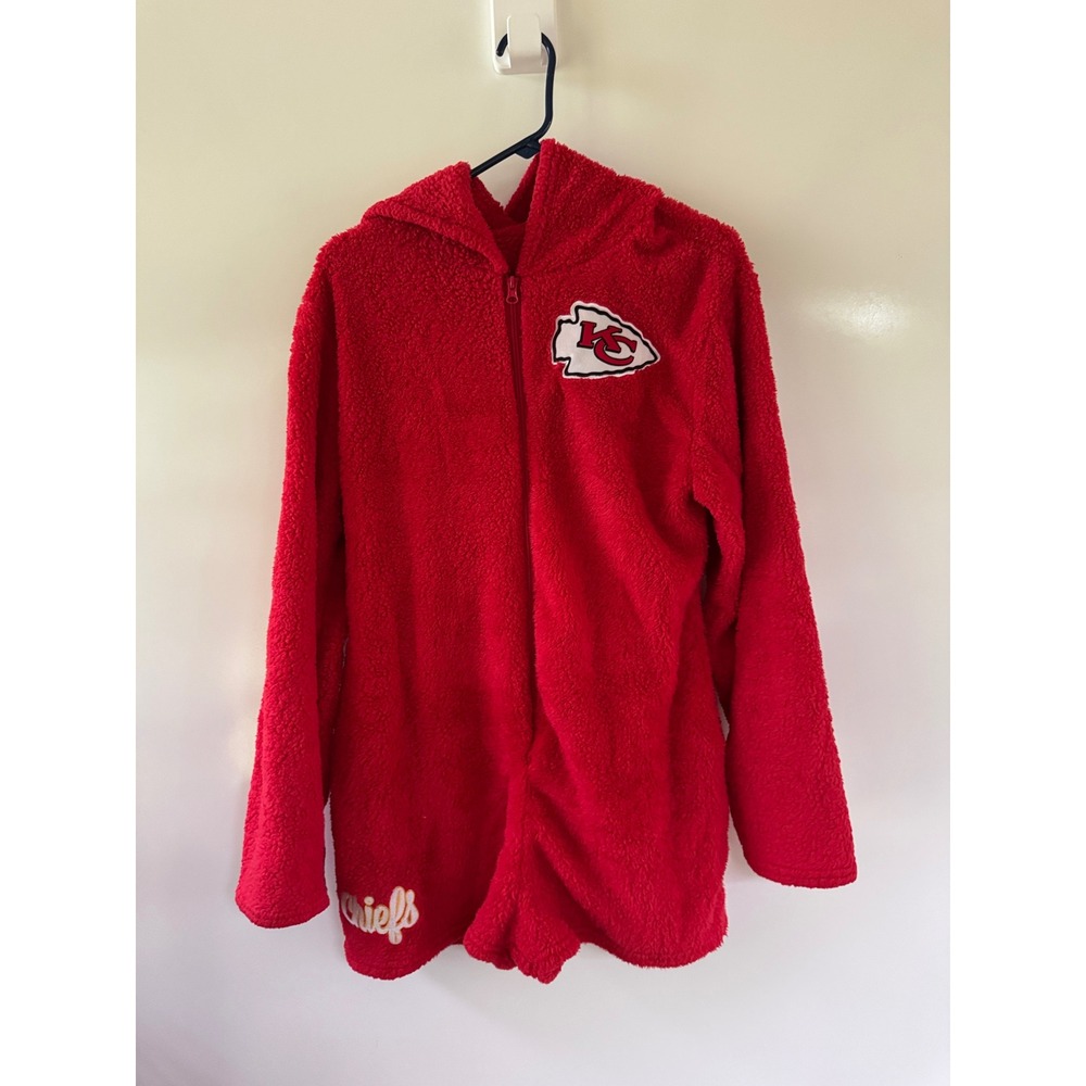Kansas City Chiefs Cute Fuzzy One Piece Pajamas Shorts Size 2xL Women's
